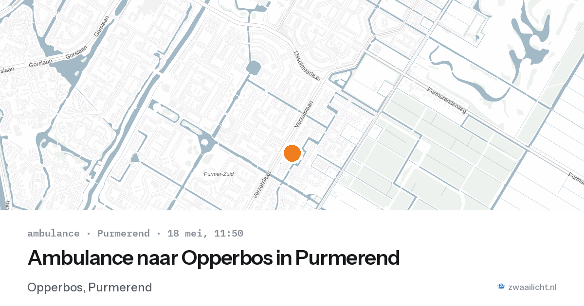 Ambulance naar Opperbos in Purmerend — 18 mei 2026