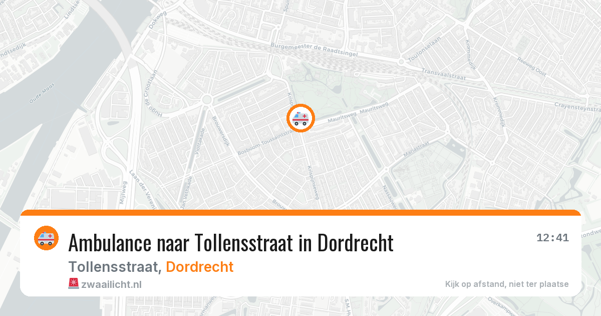 Ambulance naar Tollensstraat in Dordrecht — 12 jun 2026