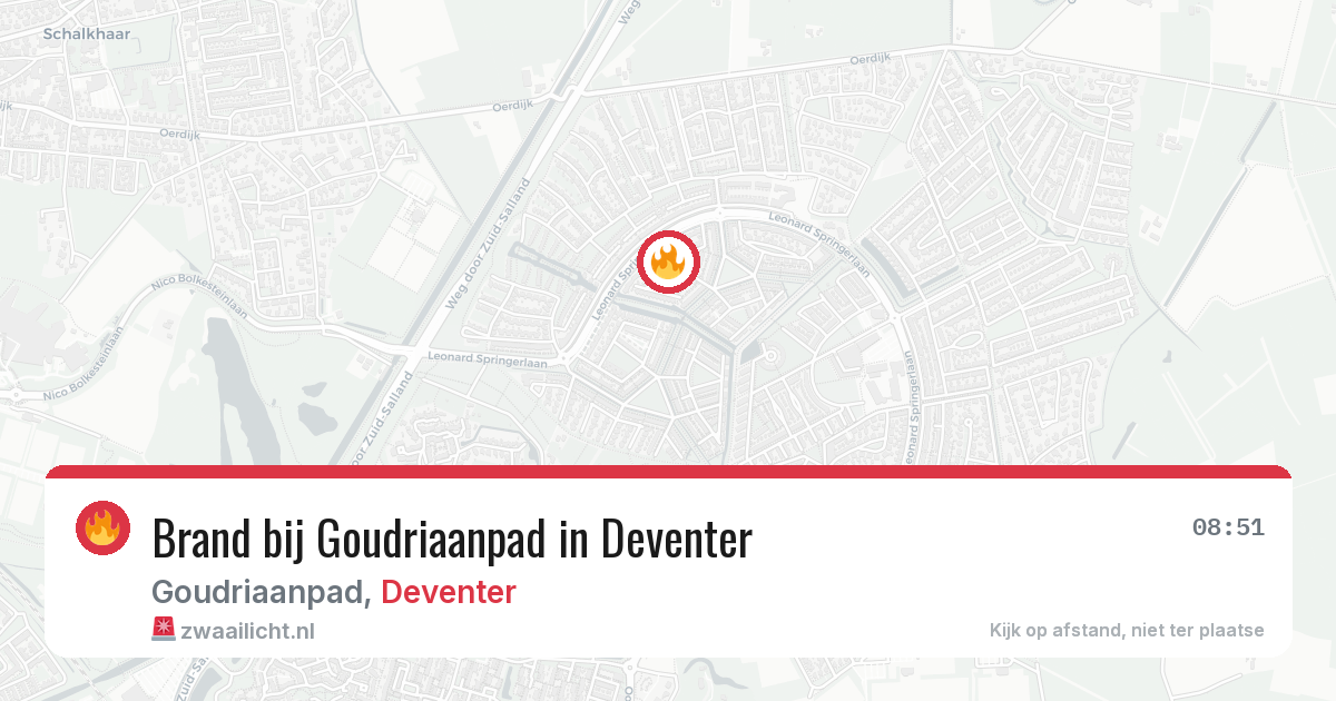 Brand bij Goudriaanpad in Deventer — 26 jun 2026