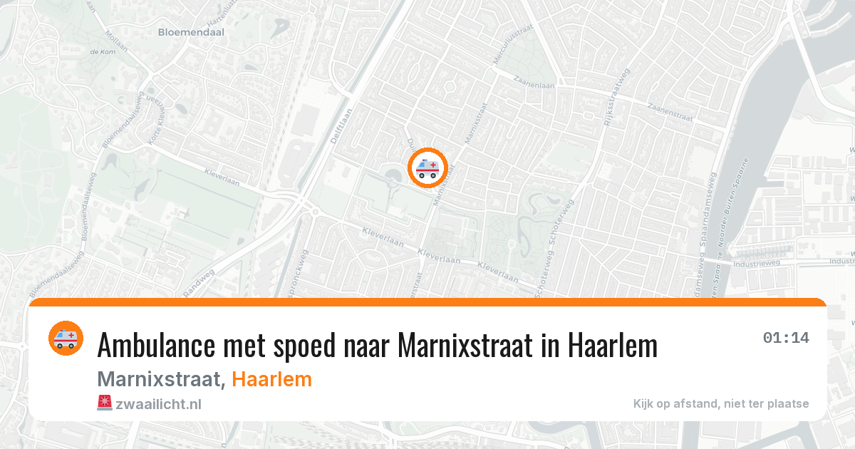 Ambulance met spoed naar Marnixstraat in Haarlem — 31 jul 2026