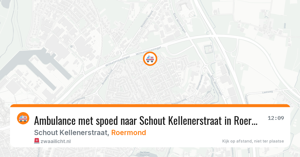 Ambulance met spoed naar Schout Kellenerstraat in Roermond — 29 jun 2026