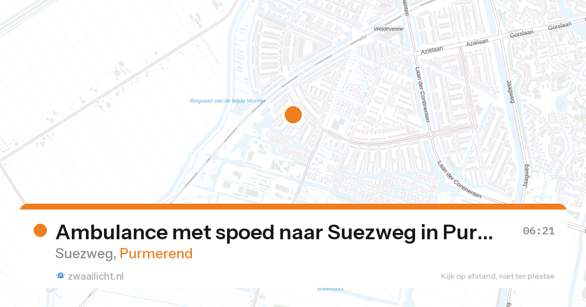 Ambulance met spoed naar Suezweg in Purmerend — 7 feb 2026