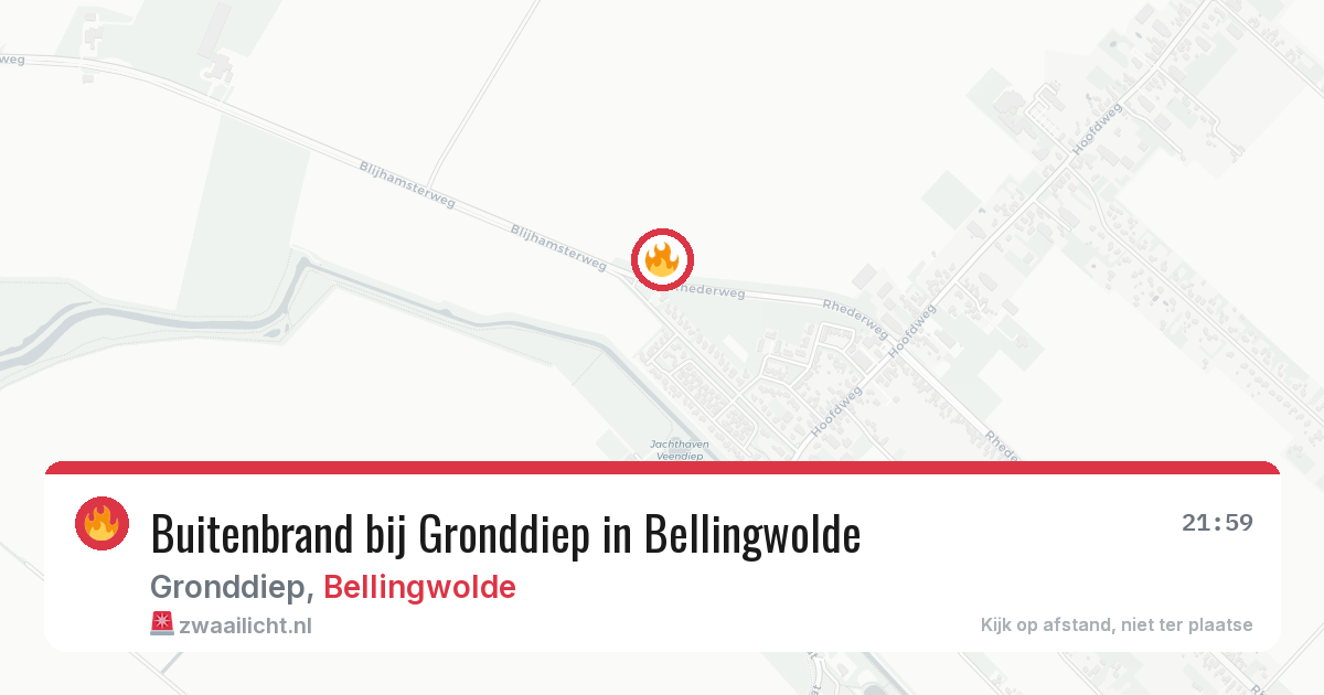 Buitenbrand bij Gronddiep in Bellingwolde — 17 jul 2026