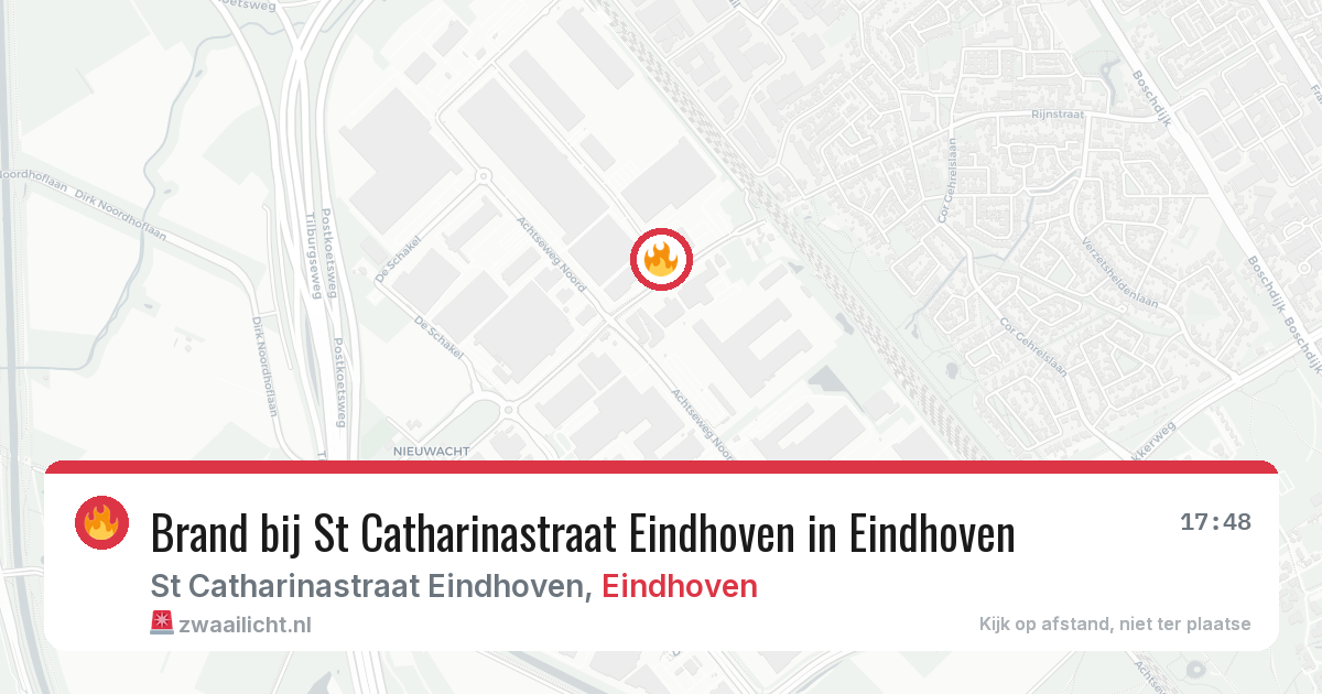 Brand bij St Catharinastraat Eindhoven in Eindhoven — 26 mei 2026