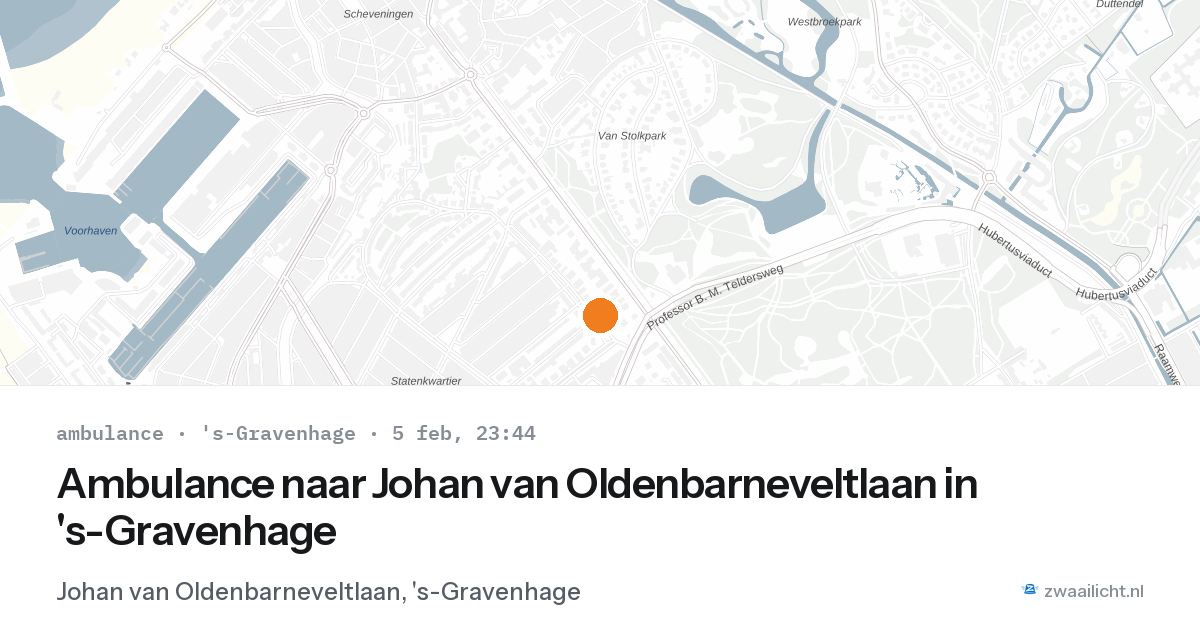 Ambulance naar Johan van Oldenbarneveltlaan in 's-Gravenhage — 5 feb 2026
