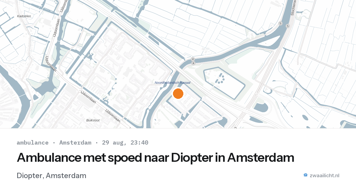 Ambulance met spoed naar Diopter in Amsterdam — 29 aug 2026