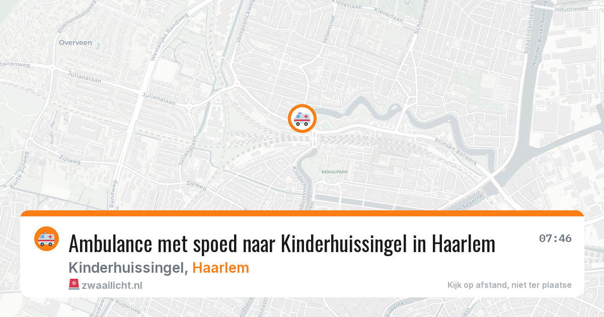 Ambulance met spoed naar Kinderhuissingel in Haarlem — 29 mrt 2026