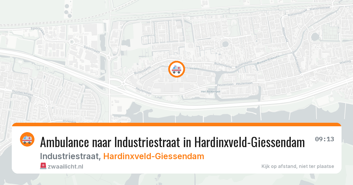 Ambulance naar Industriestraat in Hardinxveld-Giessendam — 18 jul 2026
