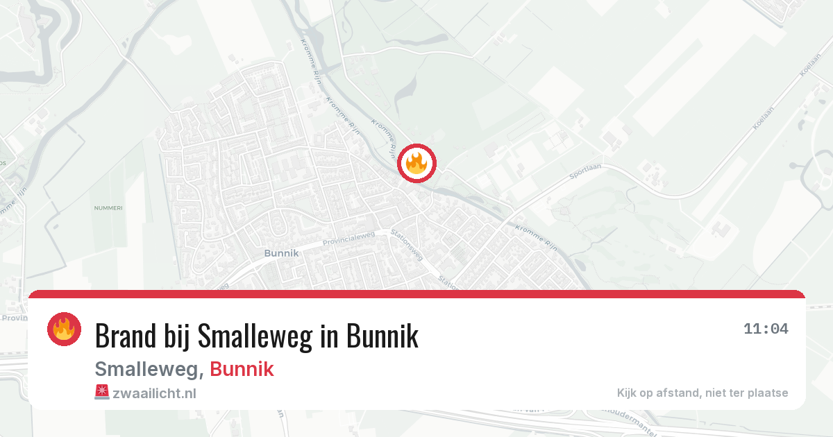 Brand bij Smalleweg in Bunnik — 20 jun 2026