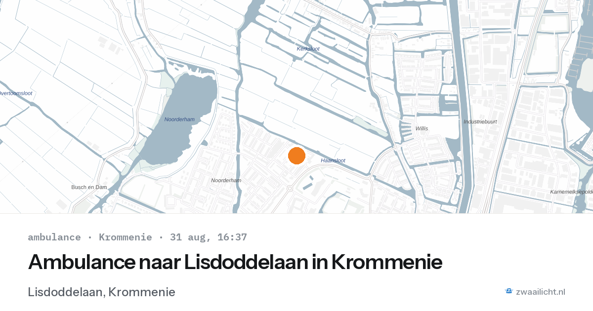 Ambulance naar Lisdoddelaan in Krommenie — 31 aug 2026