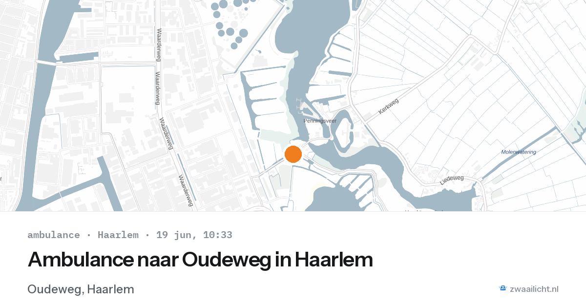 Ambulance naar Oudeweg in Haarlem — 19 jun 2026