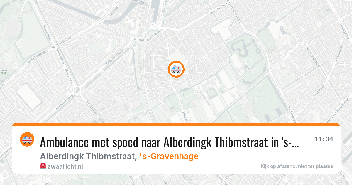 Ambulance met spoed naar Alberdingk Thibmstraat in 's-Gravenhage — 7 jun 2026