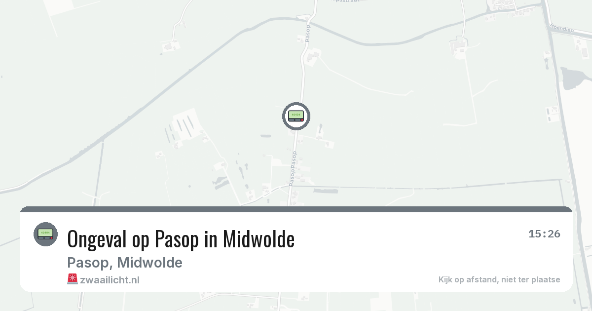 Ongeval op Pasop in Midwolde — 22 feb 2026