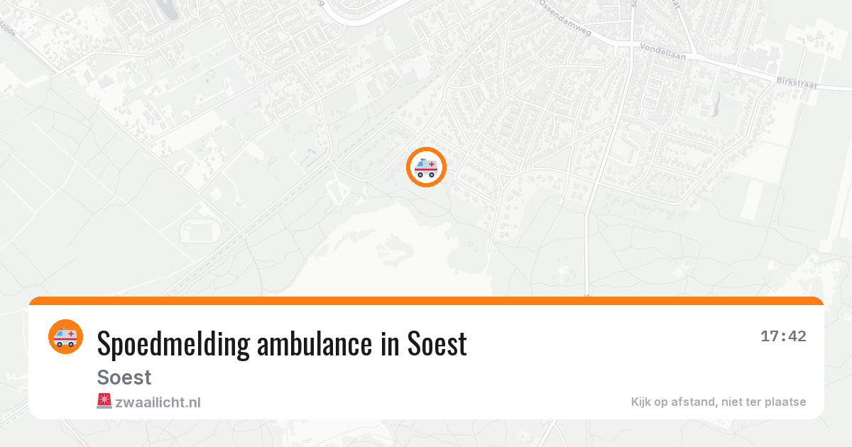 Spoedmelding ambulance in Soest — 10 aug 2026