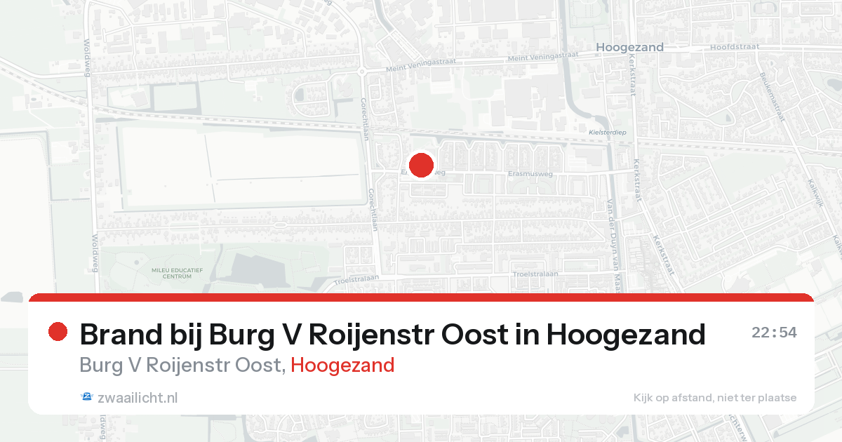Brand bij Burg V Roijenstr Oost in Hoogezand — 20 aug 2026
