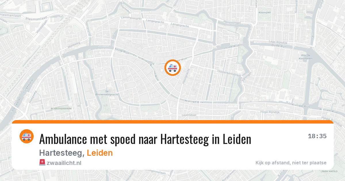 Ambulance met spoed naar Hartesteeg in Leiden — 27 mei 2026