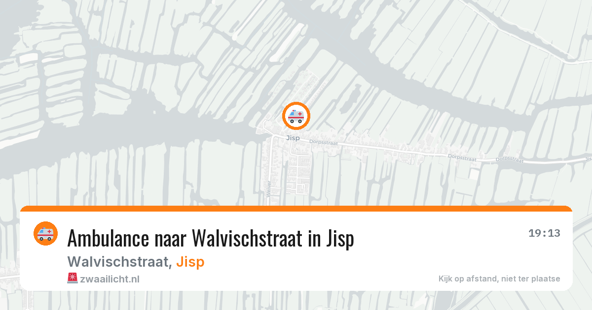 Ambulance naar Walvischstraat in Jisp — 25 mei 2026