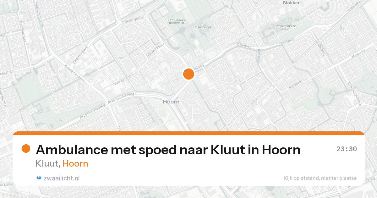 Ambulance met spoed naar Kluut in Hoorn — 23 aug 2026