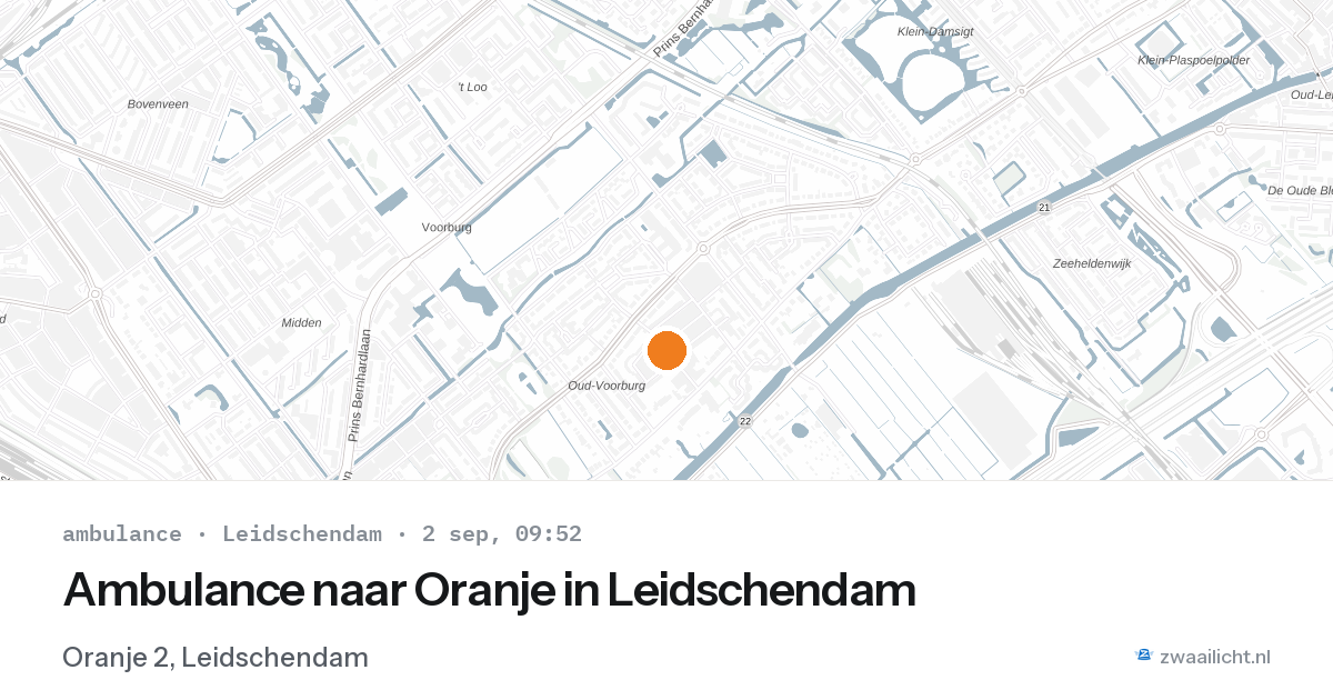 Ambulance naar Oranje in Leidschendam — 2 sep 2026