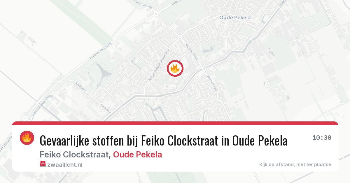 Gevaarlijke stoffen bij Feiko Clockstraat in Oude Pekela — 26 jun 2026