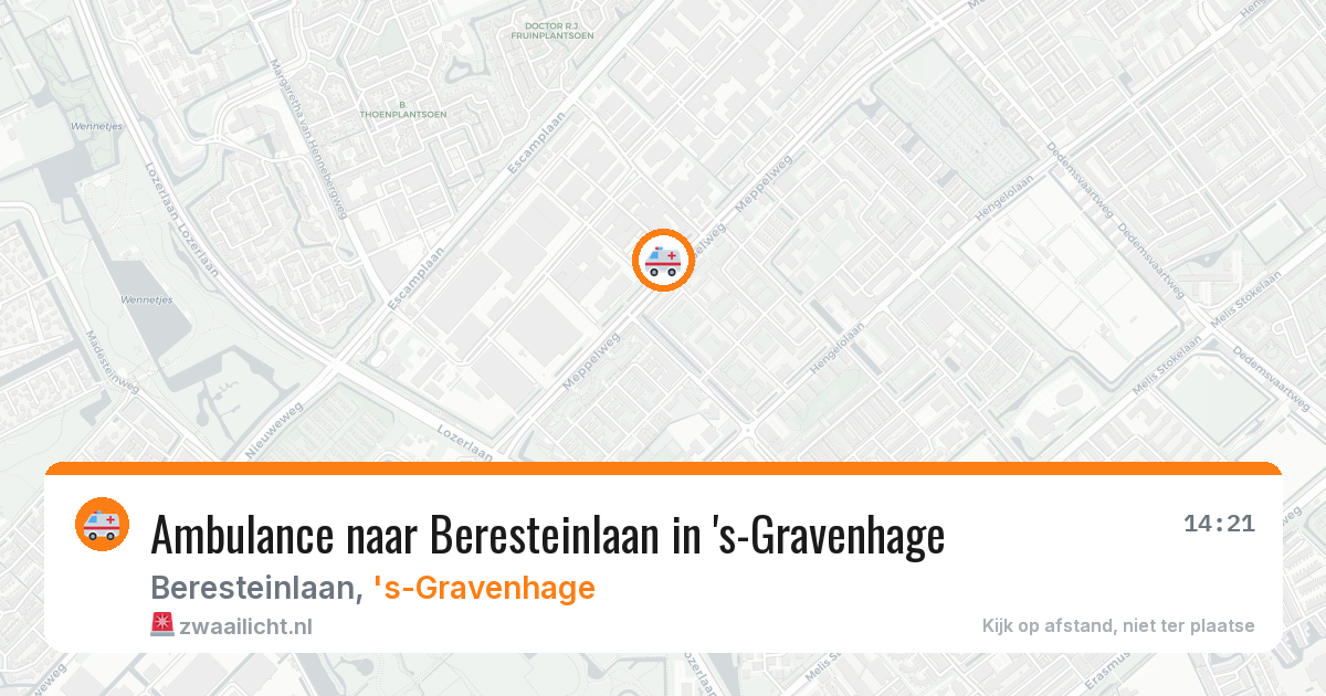 Ambulance naar Beresteinlaan in 's-Gravenhage — 19 jun 2026