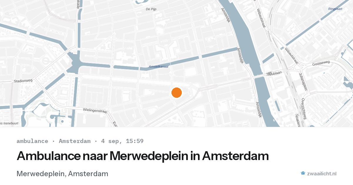 Ambulance naar Merwedeplein in Amsterdam — 4 sep 2026