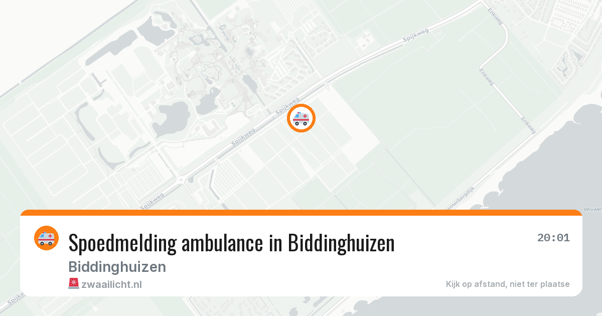 Spoedmelding ambulance in Biddinghuizen — 16 jan 2026