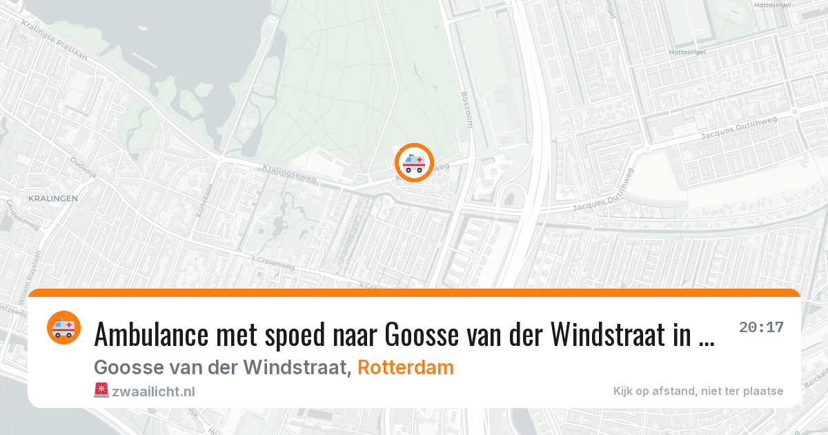 Ambulance met spoed naar Goosse van der Windstraat in Rotterdam — 5 jun 2026