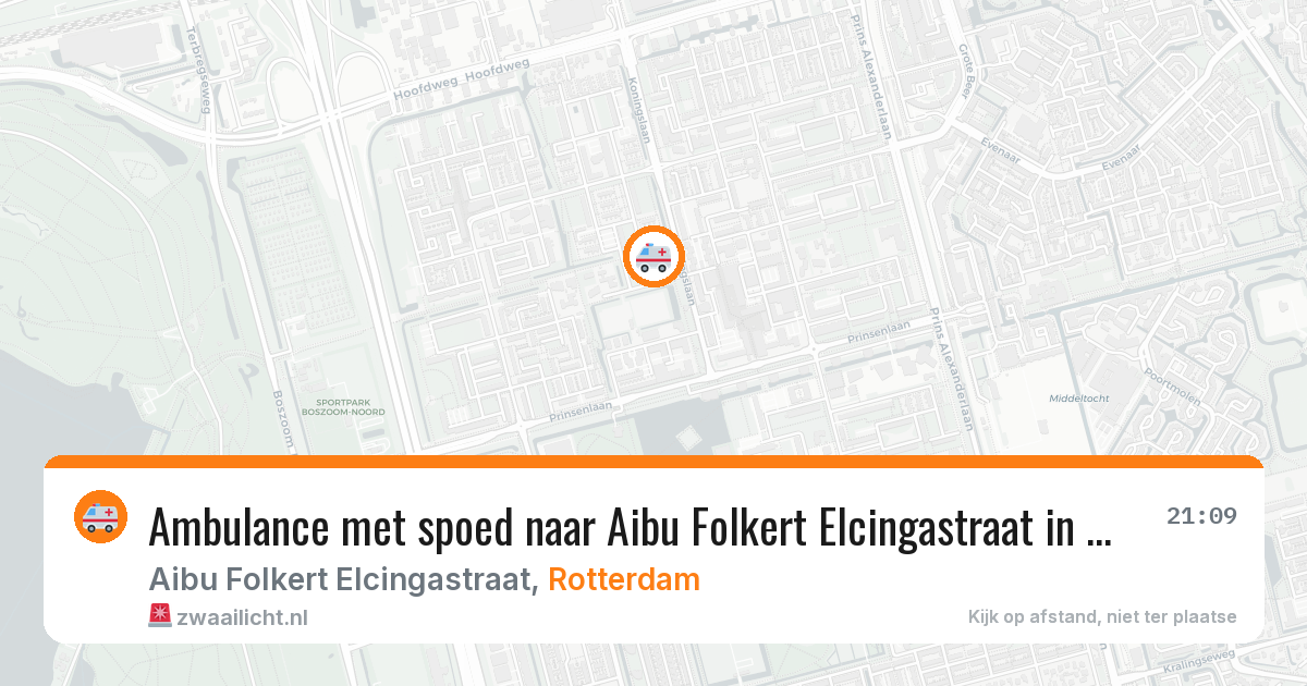 Ambulance met spoed naar Aibu Folkert Elcingastraat in Rotterdam — 4 mei 2026