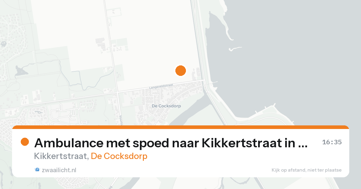 Ambulance met spoed naar Kikkertstraat in De Cocksdorp — 14 aug 2026