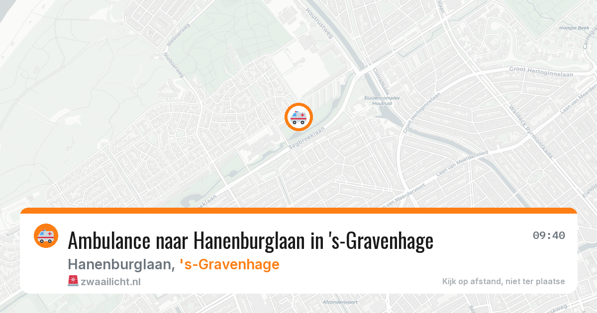Ambulance naar Hanenburglaan in 's-Gravenhage — 13 aug 2026