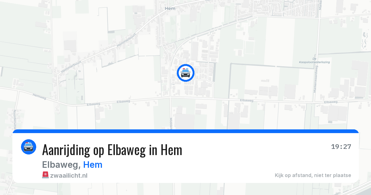 Aanrijding op Elbaweg in Hem — 4 jul 2026