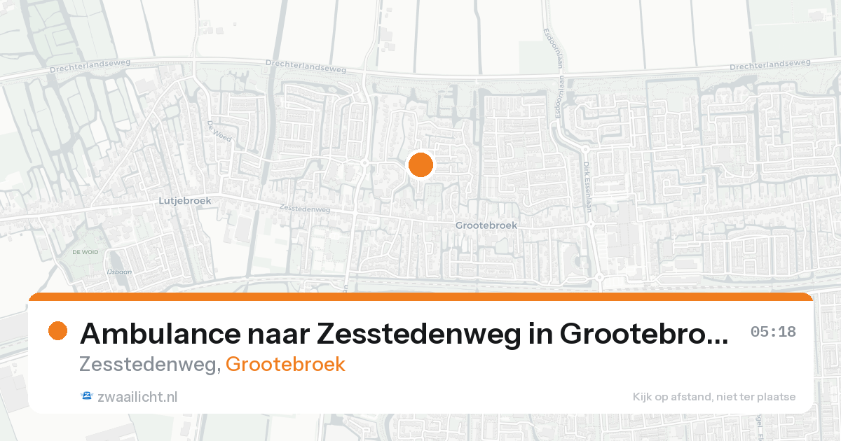 Ambulance naar Zesstedenweg in Grootebroek — 23 aug 2026