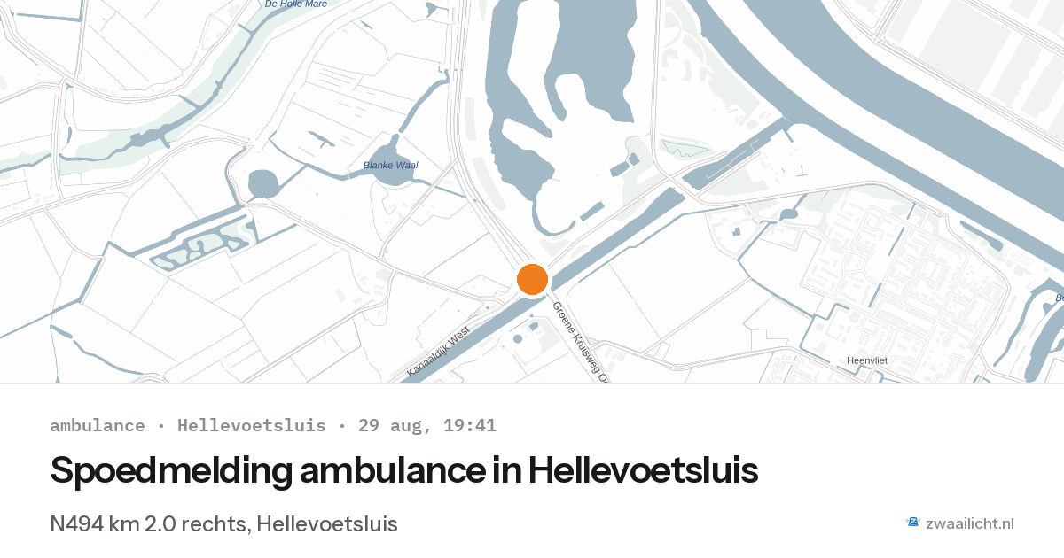 Spoedmelding ambulance in Hellevoetsluis — 29 aug 2026