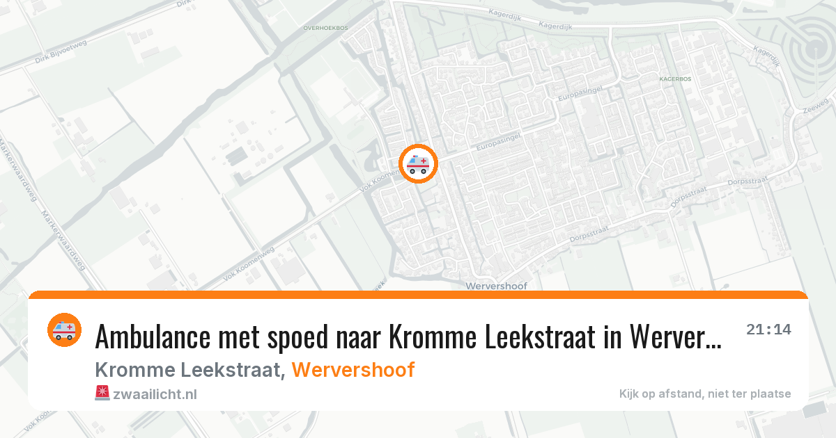 Ambulance met spoed naar Kromme Leekstraat in Wervershoof — 23 jul 2026