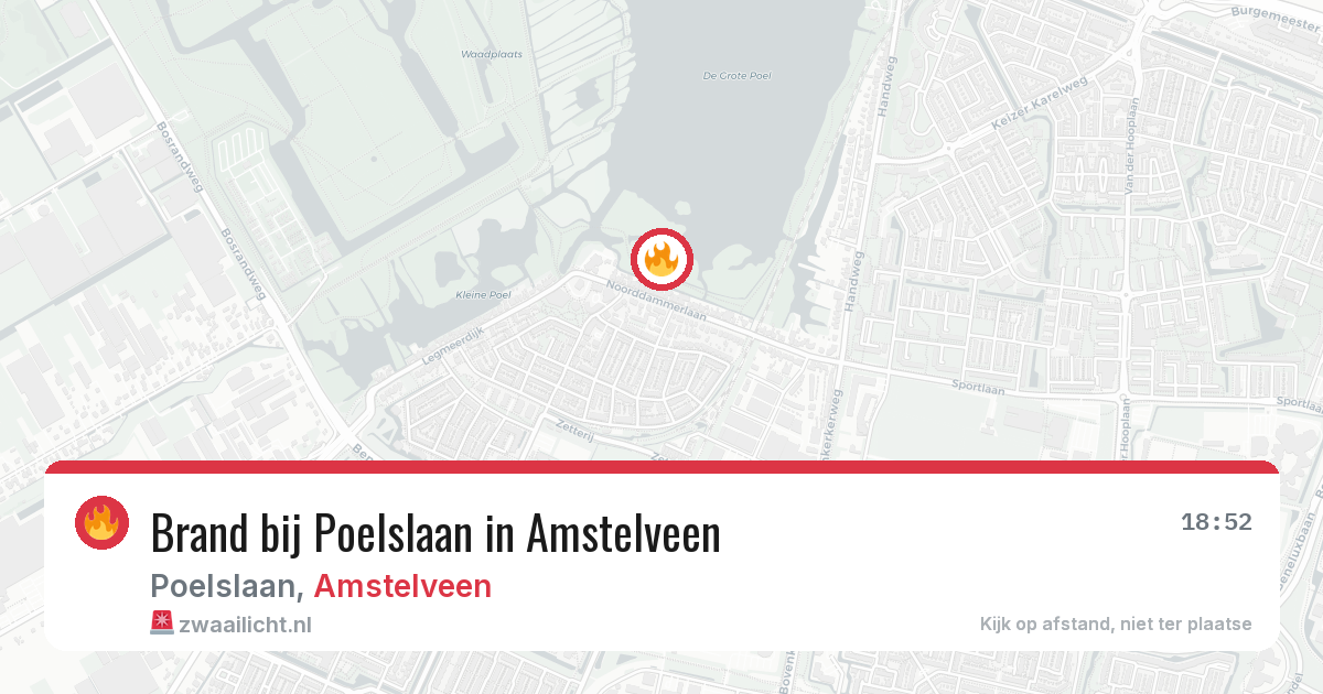 Brand bij Poelslaan in Amstelveen — 21 mei 2026