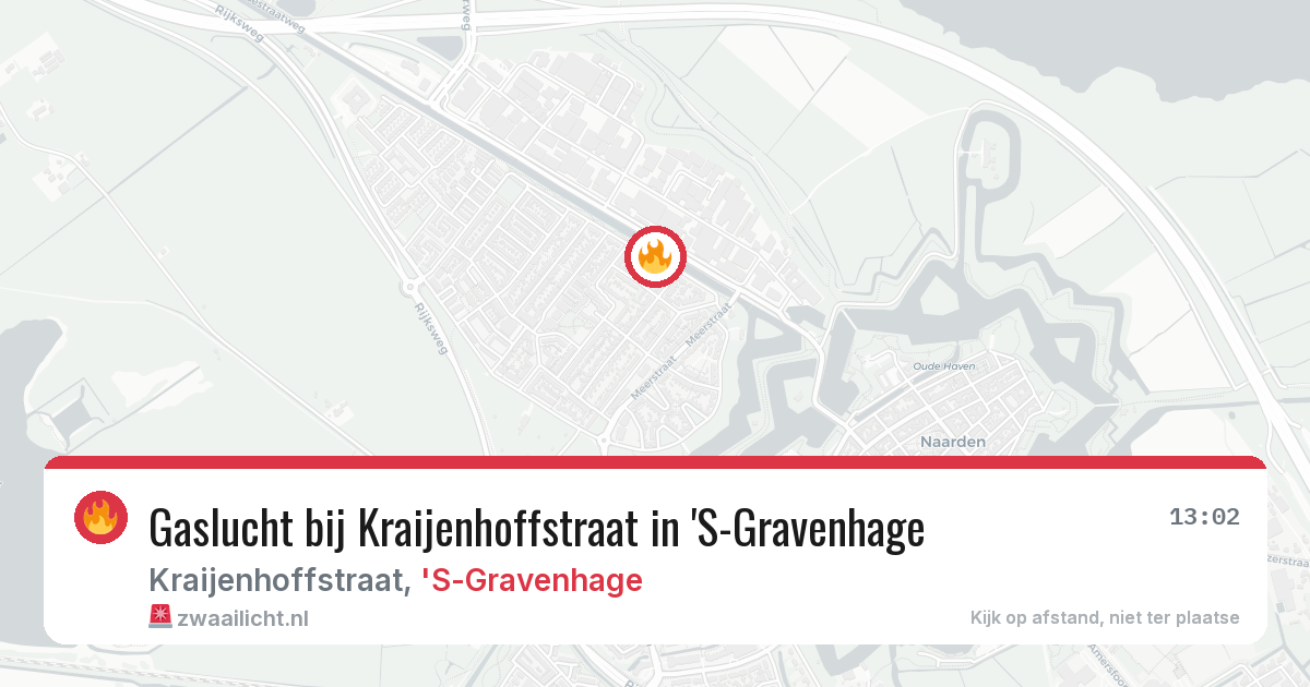 Gaslucht bij Kraijenhoffstraat in 'S-Gravenhage — 6 apr 2026