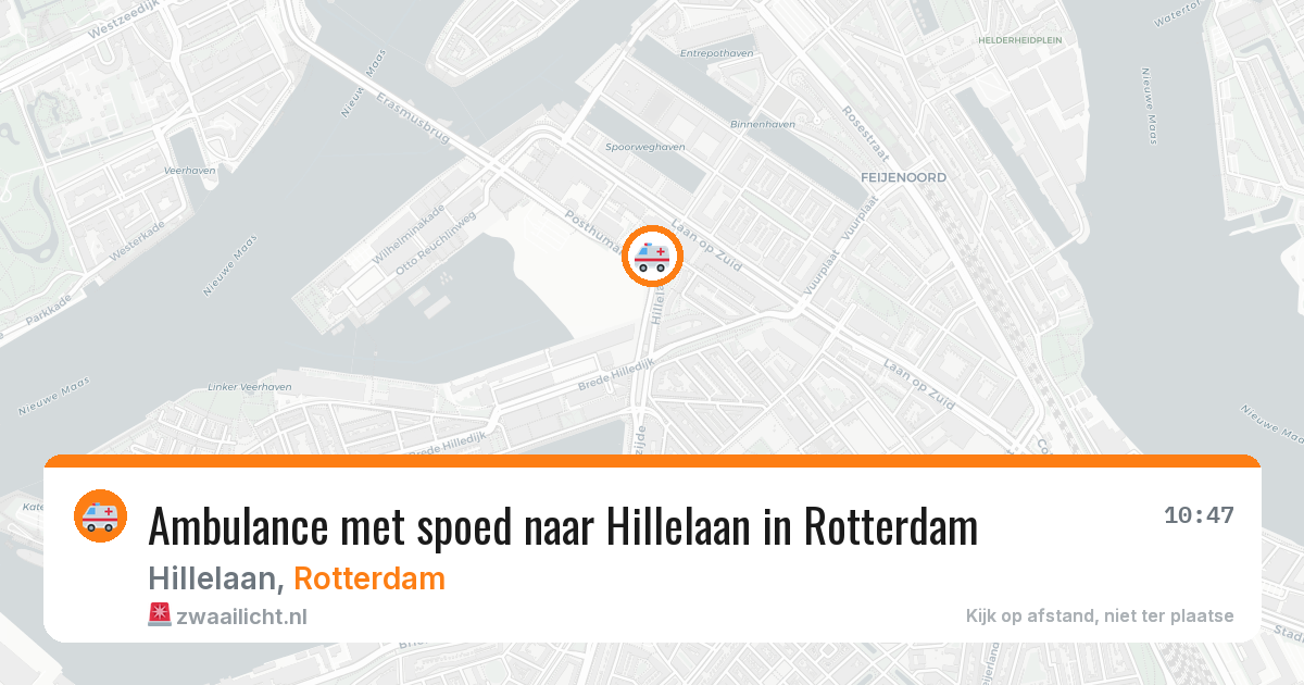 Ambulance met spoed naar Hillelaan in Rotterdam — 14 aug 2026