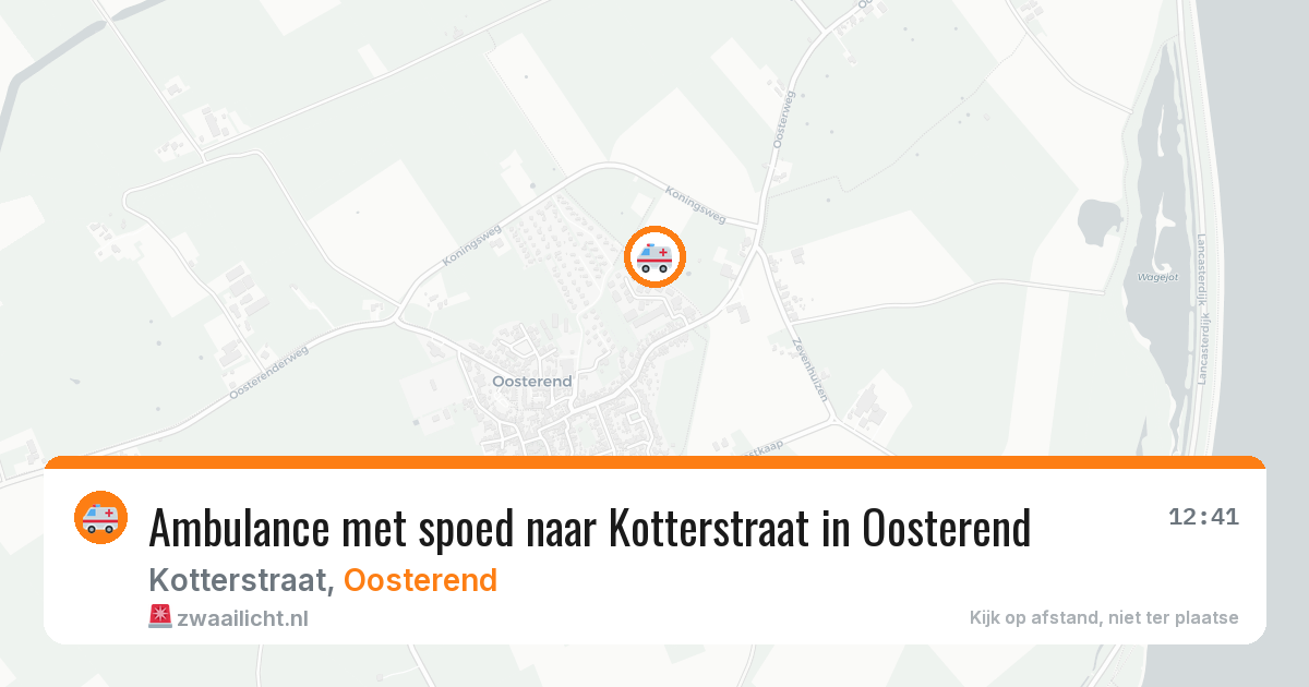Ambulance met spoed naar Kotterstraat in Oosterend — 27 jan 2026