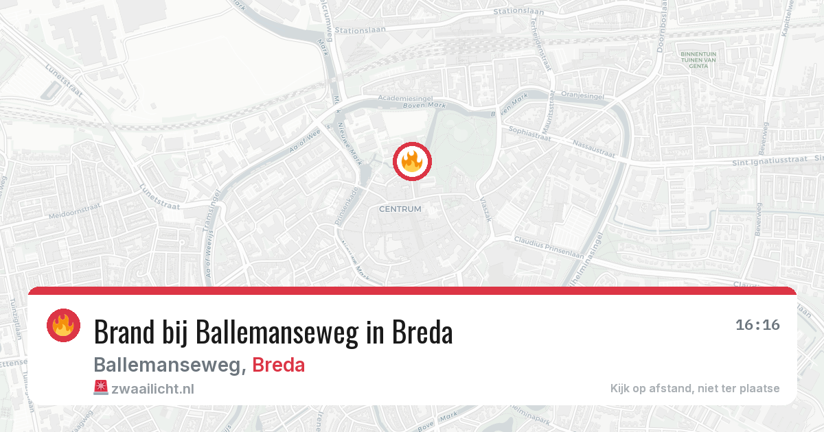 Brand bij Ballemanseweg in Breda — 29 jun 2026