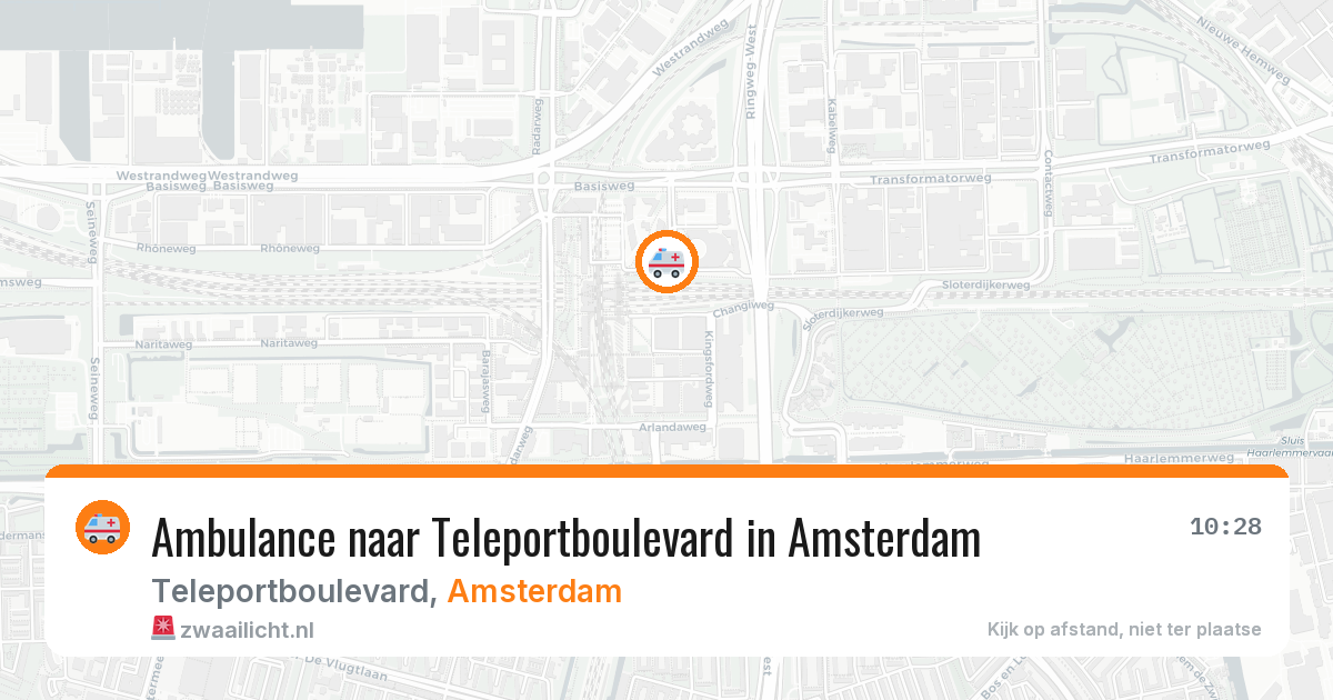 Ambulance naar Teleportboulevard in Amsterdam — 31 mei 2026