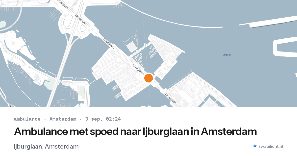 Ambulance met spoed naar Ijburglaan in Amsterdam — 3 sep 2026