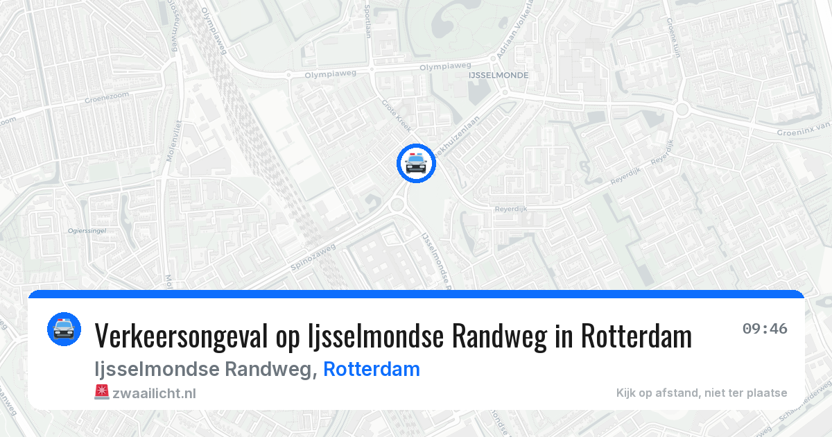 Verkeersongeval op Ijsselmondse Randweg in Rotterdam — 8 jul 2026