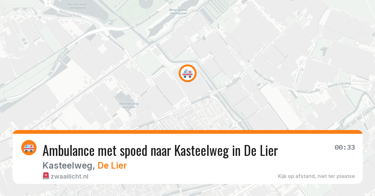 Ambulance met spoed naar Kasteelweg in De Lier — 20 mrt 2026