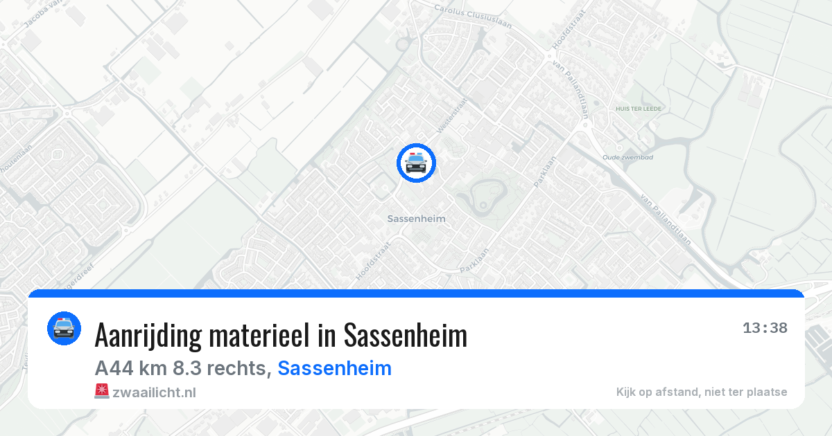 Aanrijding materieel in Sassenheim — 8 apr 2026