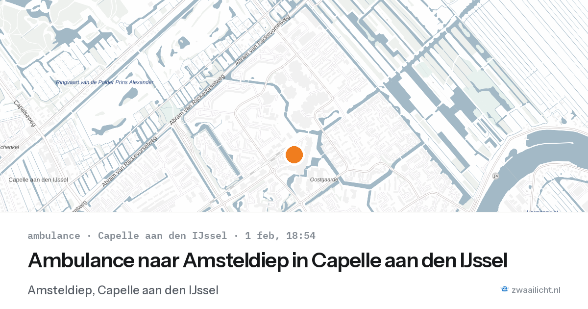 Ambulance naar Amsteldiep in Capelle aan den IJssel — 1 feb 2026