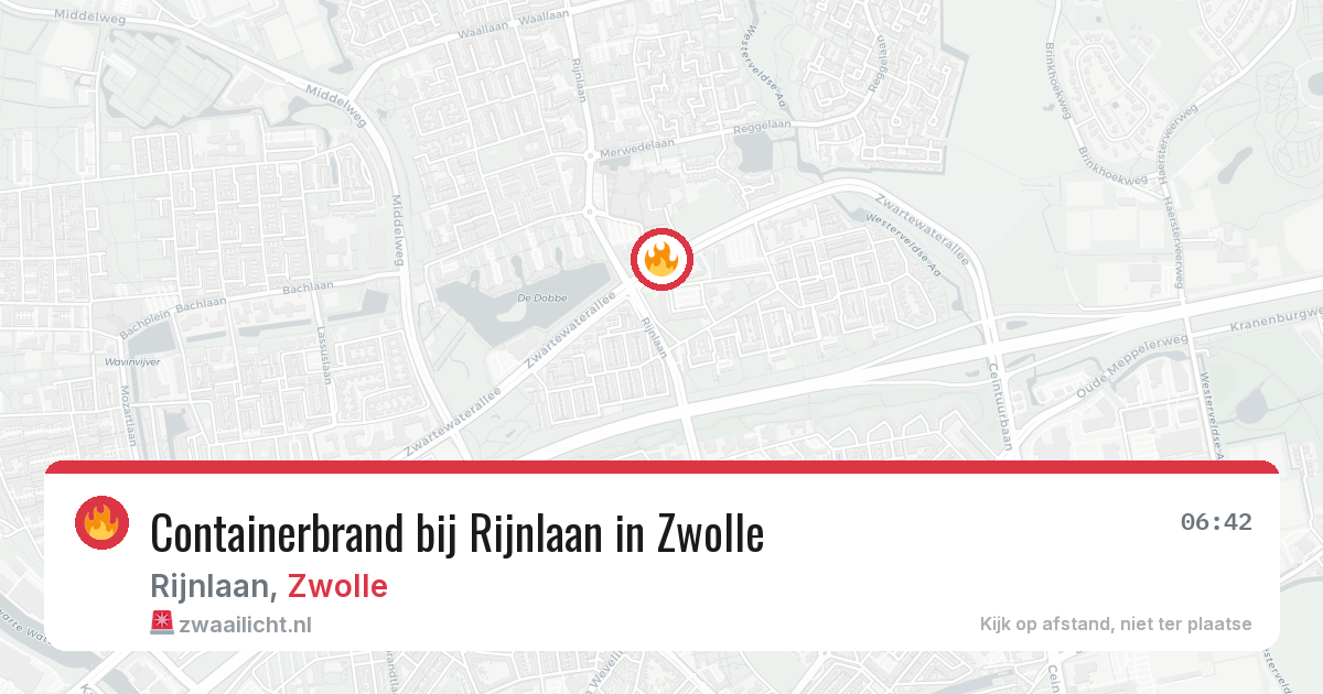 Containerbrand bij Rijnlaan in Zwolle — 1 jul 2026