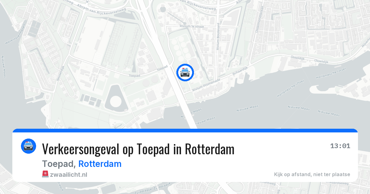 Verkeersongeval op Toepad in Rotterdam — 13 jun 2026
