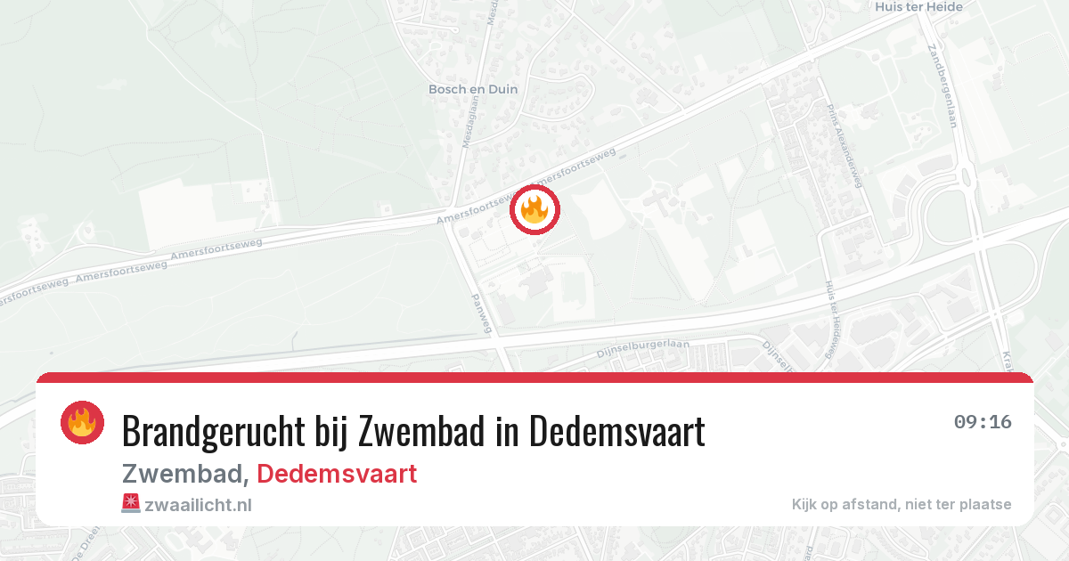 Brandgerucht bij Zwembad in Dedemsvaart — 7 apr 2026