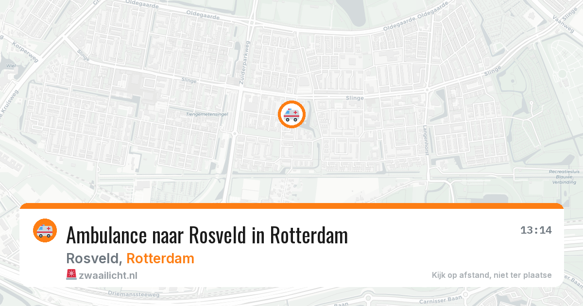 Ambulance naar Rosveld in Rotterdam — 16 mei 2026
